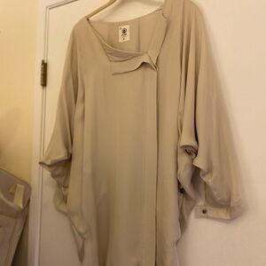 Ever Silk Beige Women's Blouse